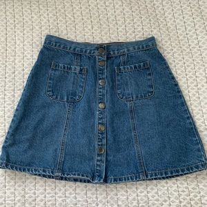 Urban Outfitters A-Line button front jean skirt